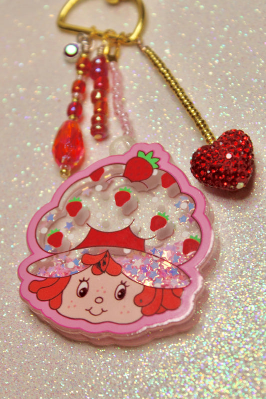 Strawberry shortcake bag charm