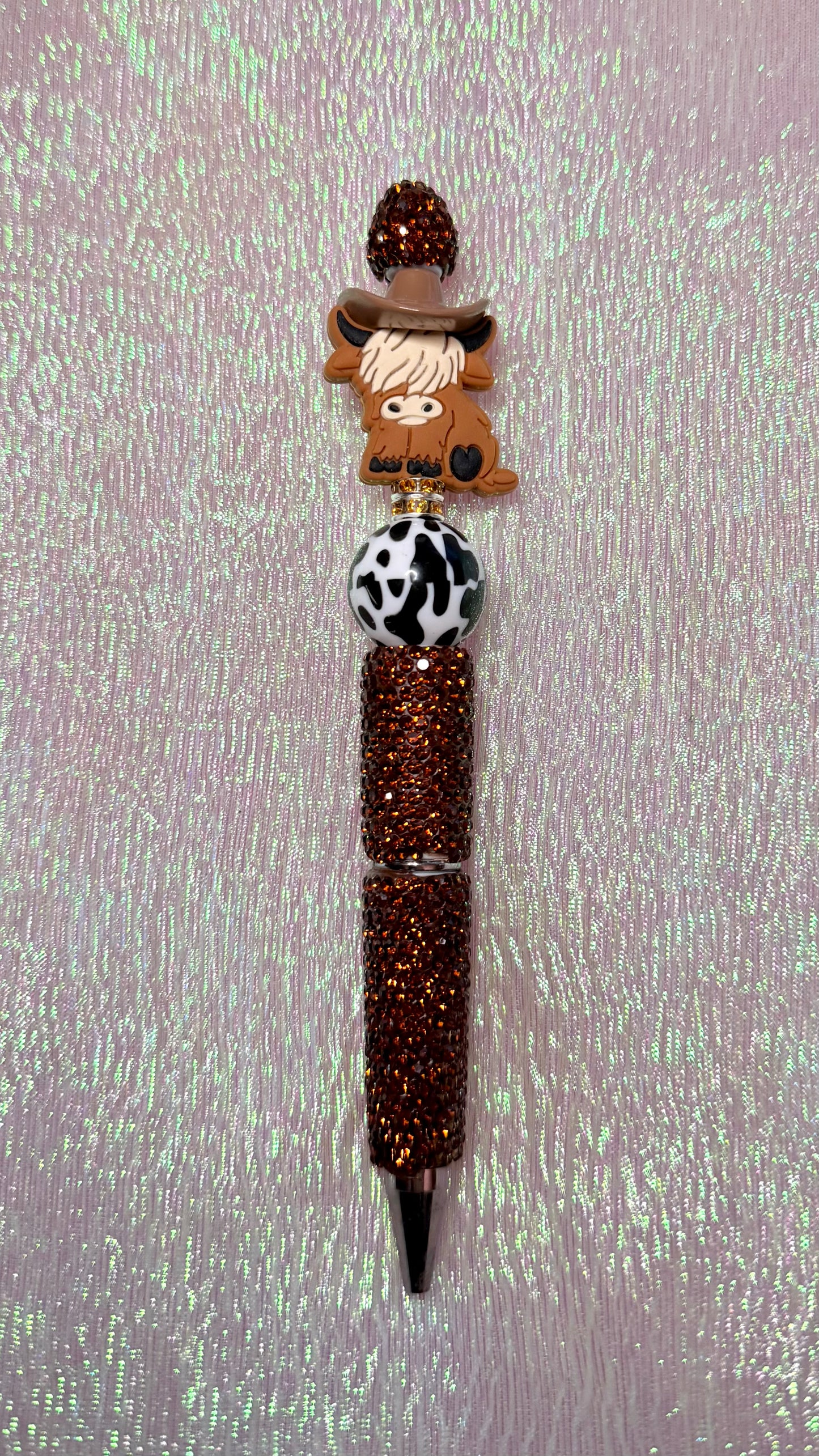 Cow beaded pen