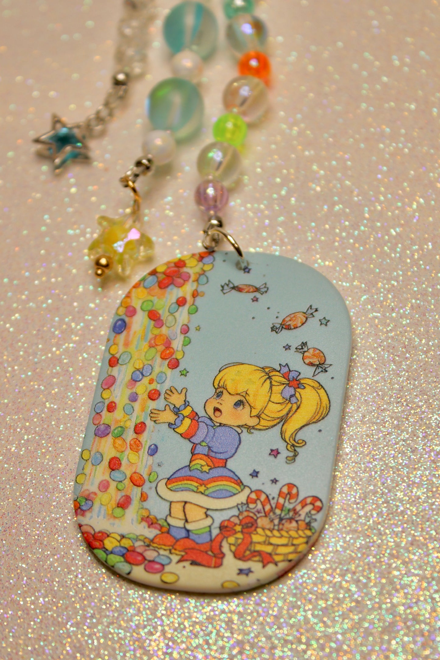 Rainbow brite bag charm