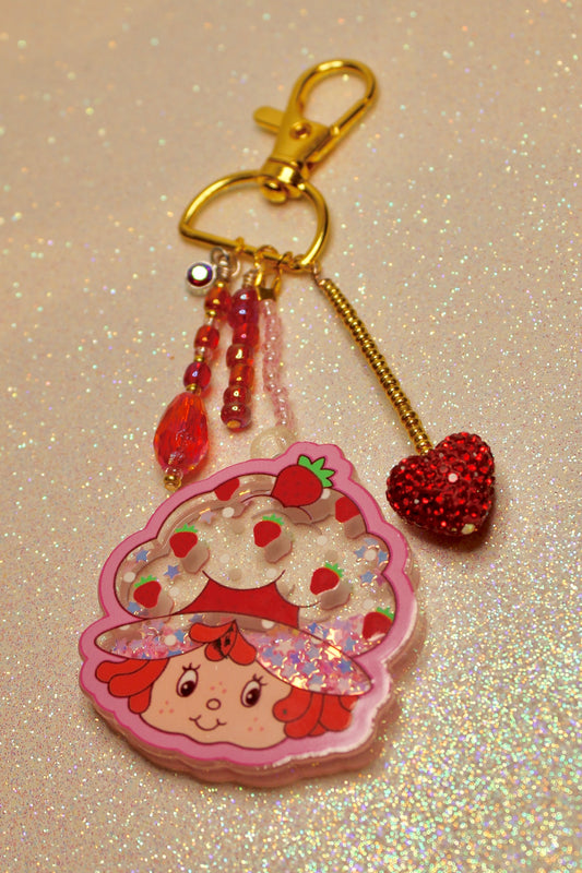 Strawberry shortcake bag charm