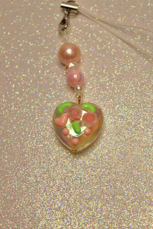 Heart phone charm