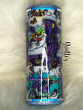 Frosty The Snowman Fabric and Glitter Tumbler