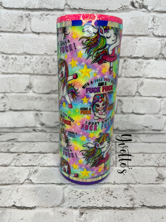 Colorful Unicorn Curse Word 24 Oz