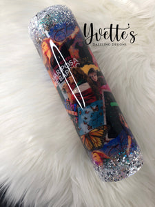 PREORDER Mariposa De Barrio Fabric and Glitter Tumbler