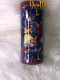 PREORDER Tale As Old As Time Fabric And Glitter Tumbler