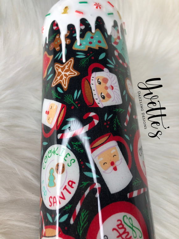 Santa Cookies Drip Tumbler