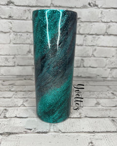 Teal and Black Swirl