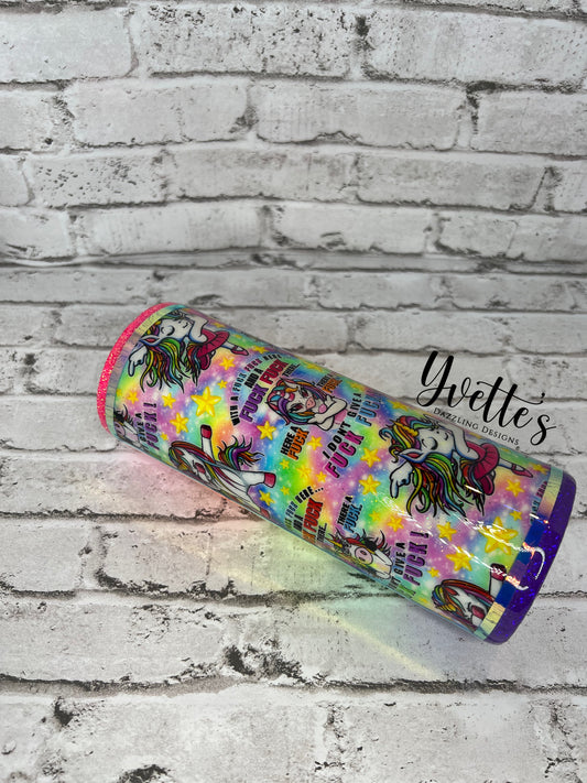Colorful Unicorn Curse Word 24 Oz